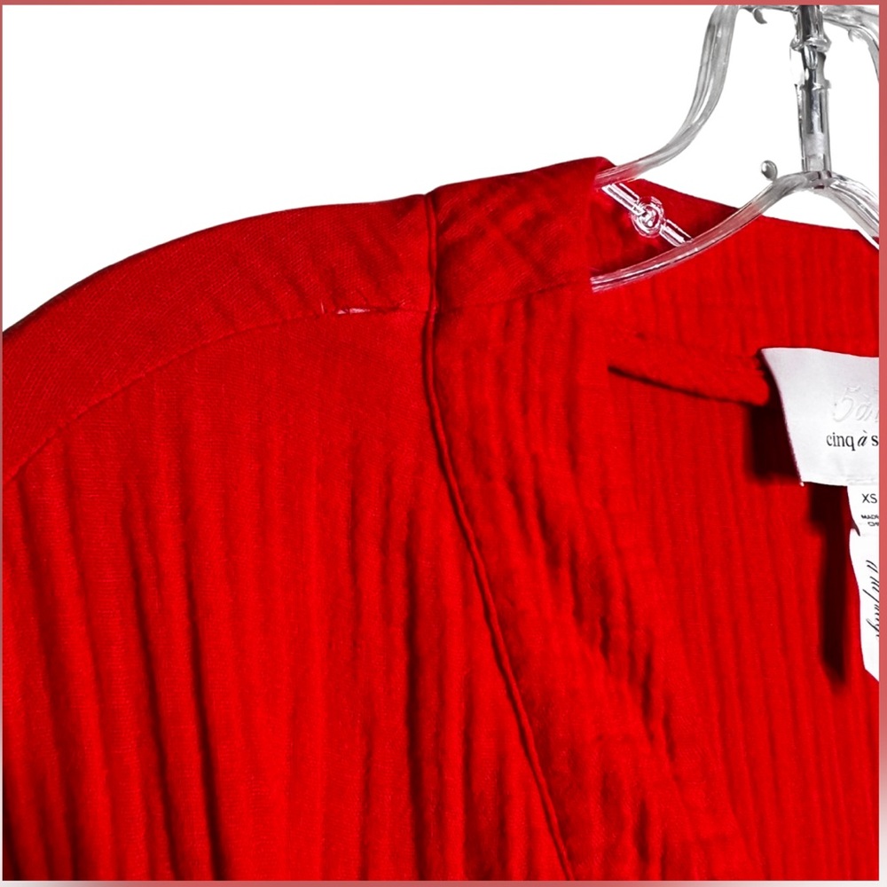 Cinq à Sept Vibrant Red Women's Robe - Picture 3 of 9